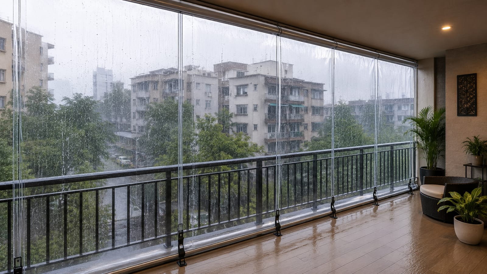 pvc blinds for balcony